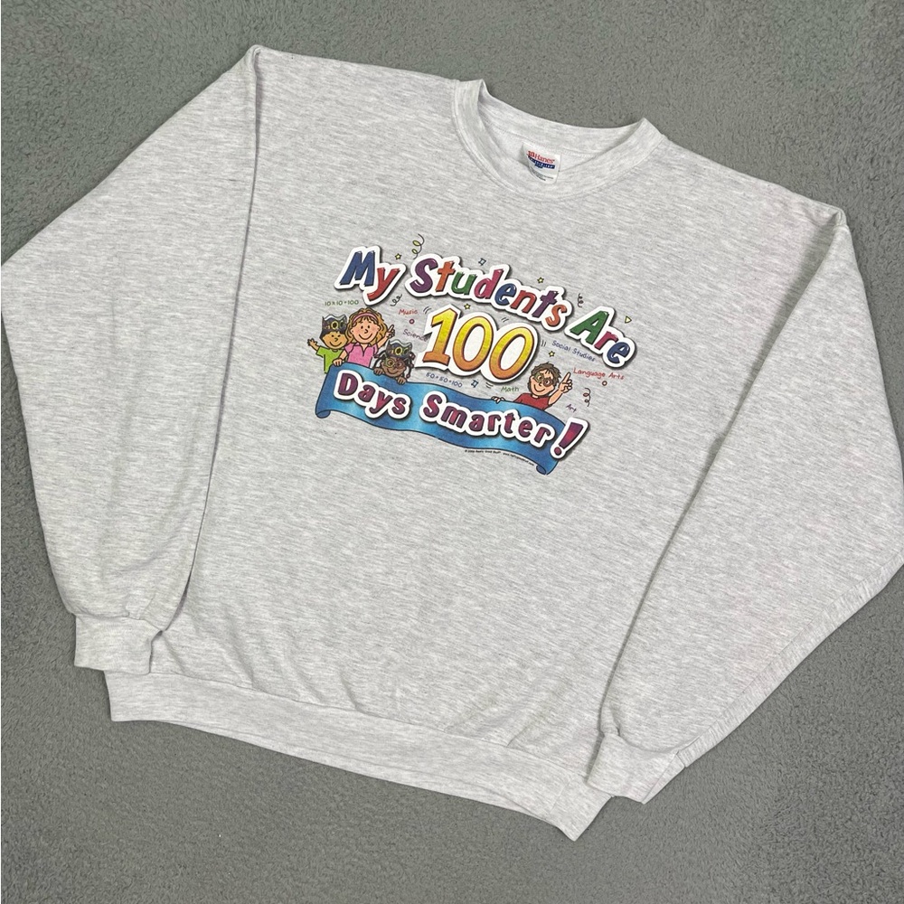 Vintage 2005 100 days of school teacher sweatshirt